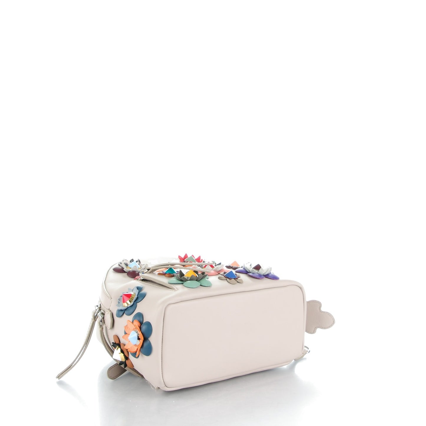 Vitello Dolce Flowerland Studded Mini Backpack Grigio Polvere Multicolor