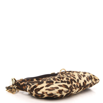 Prada Calf Hair Leopard Print Shoulder Bag Avorio 4 of 10