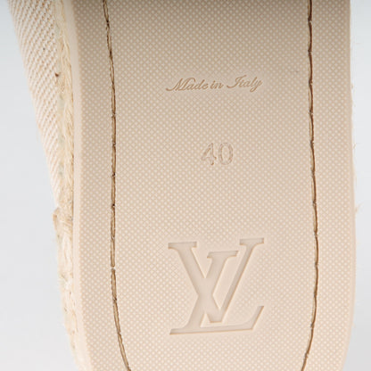 Louis Vuitton Canvas Postcard Espadrille Flats 40 Ecru 6 of 7