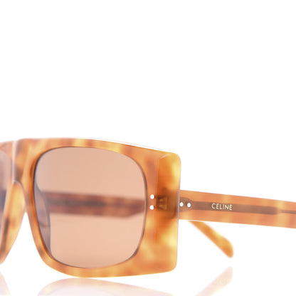 Celine Acetate Curved Flat Top Rectangular Sunglasses CL40089I Brown 7 of 7