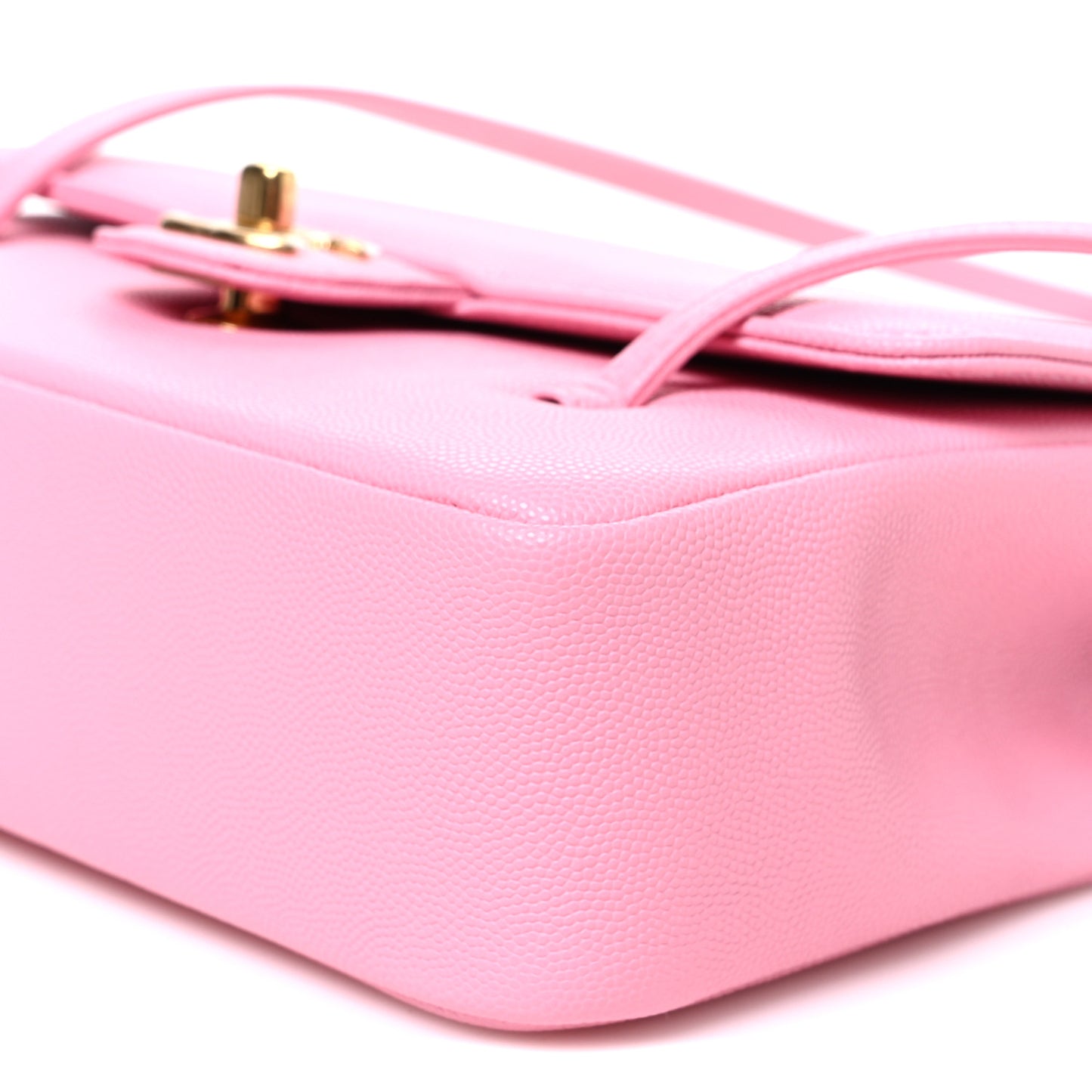 Shiny Caviar Preppy Coco Small Flap Rose