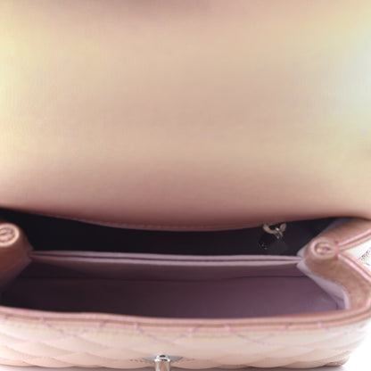 Chanel Iridescent Caviar Quilted Extra Mini Coco Handle Flap Light Pink 4 of 8