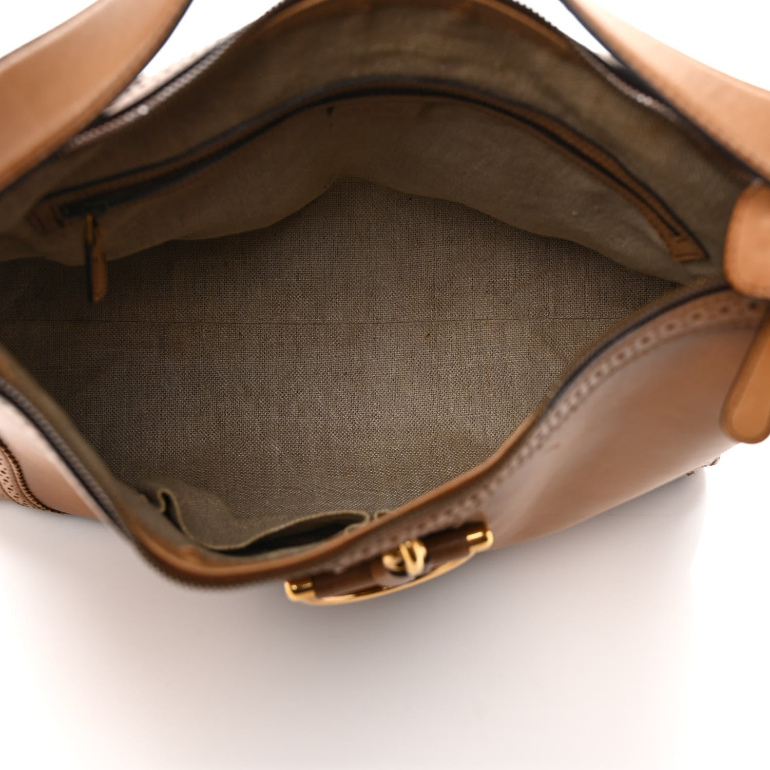 Gucci Calfskin Duilio Brogue Hobo Honey 5 of 12