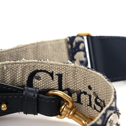 Christian Dior Oblique Studded Shoulder Strap Blue 7 of 7