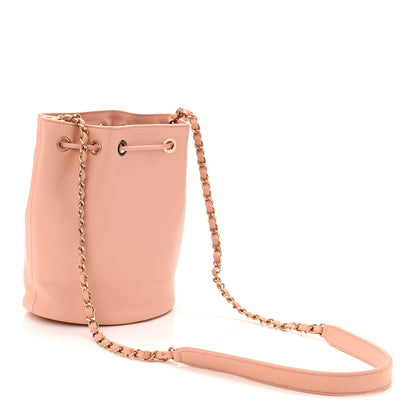 Chanel Caviar Deauville Drawstring Bucket Bag Light Pink 3 of 12