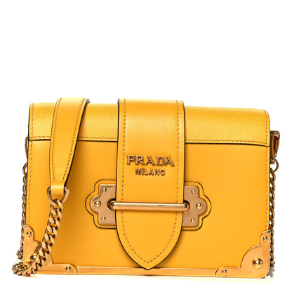 Prada Saffiano City Calf Cahier Bag Soleil 1 of 9