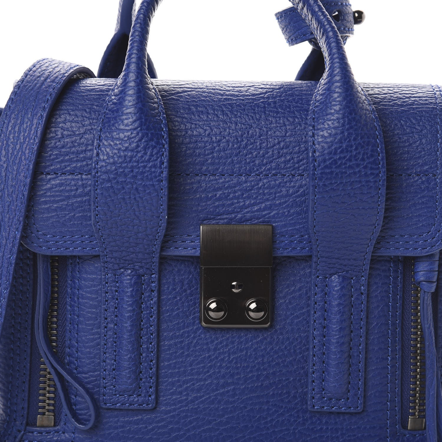 3.1 Phillip Lim 3.1 Textured Calfskin Mini Pashli Satchel Cobalt 8 of 8