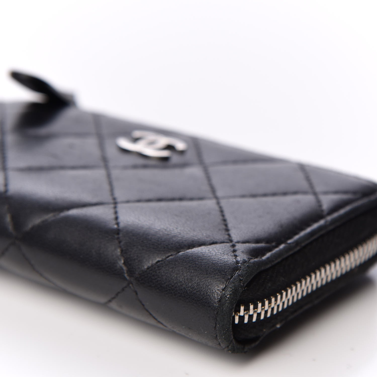 Chanel Lambskin Quilted Key Holder Case Black 6 of 9