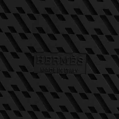 Hermes Glazed Nappa Woolskin Womens Chypre Sandals 38 Black Ecru 8 of 9