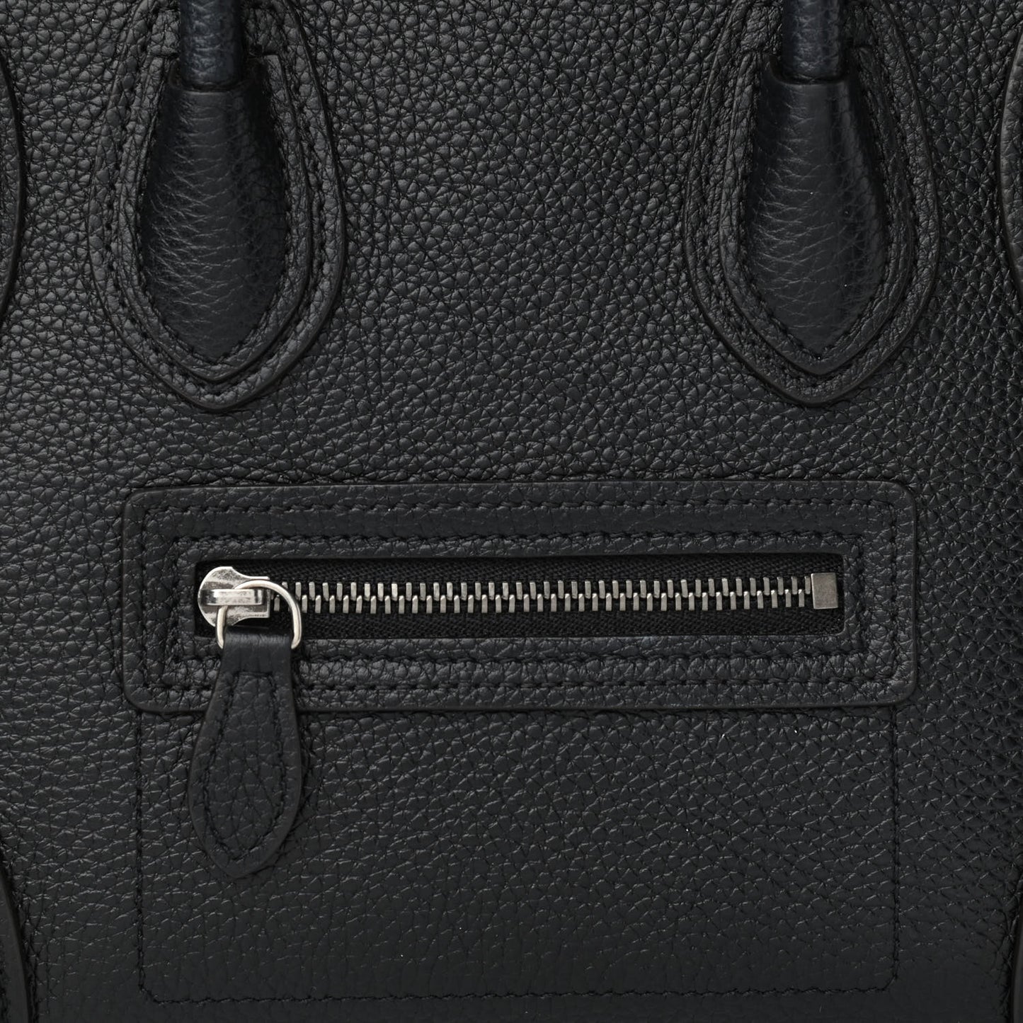 Drummed Calfskin Nano Luggage Black