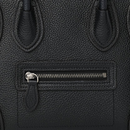 Celine Drummed Calfskin Nano Luggage Black 8 of 10