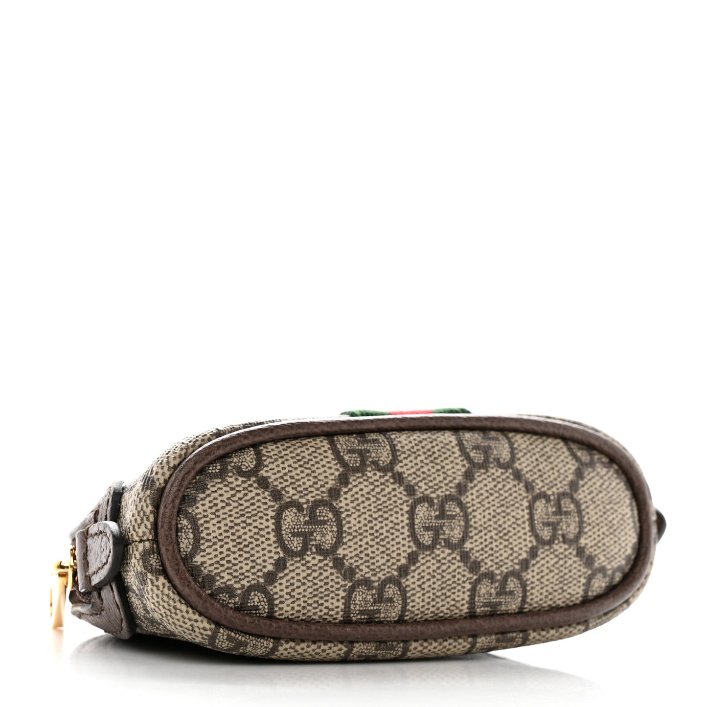 GG Supreme Monogram Web Ophidia Dome Key Pouch Beige New Acero