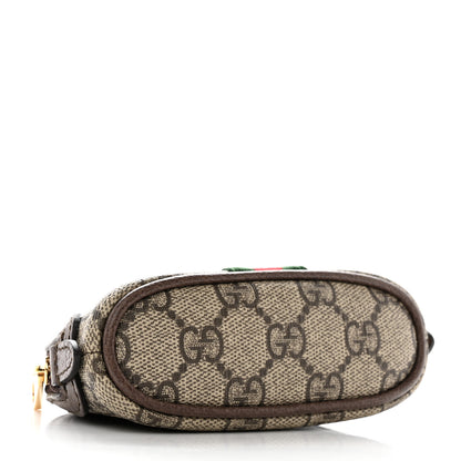 Gucci GG Supreme Monogram Web Ophidia Dome Key Pouch Beige New Acero 4 of 11