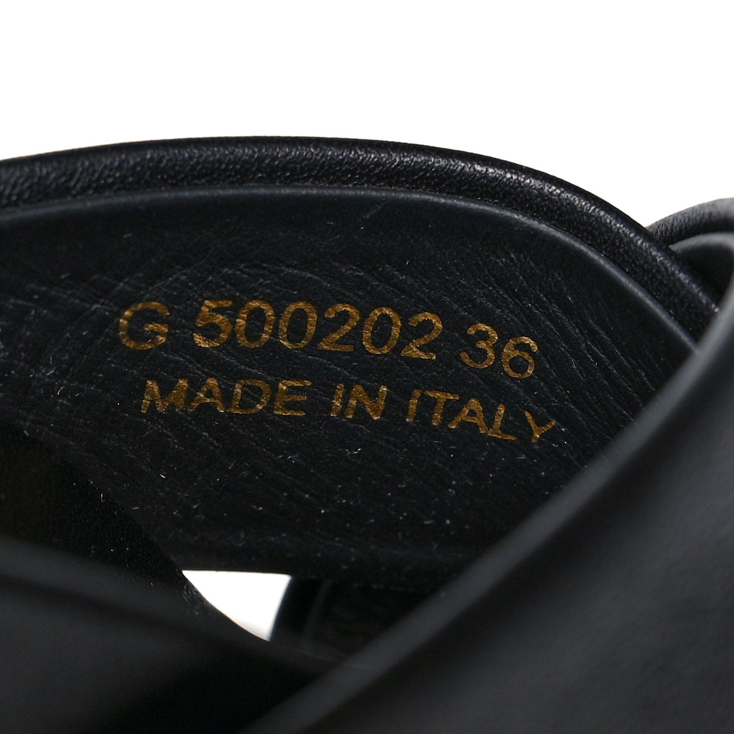 Calfskin Jimmy Cross Slides 36 Black