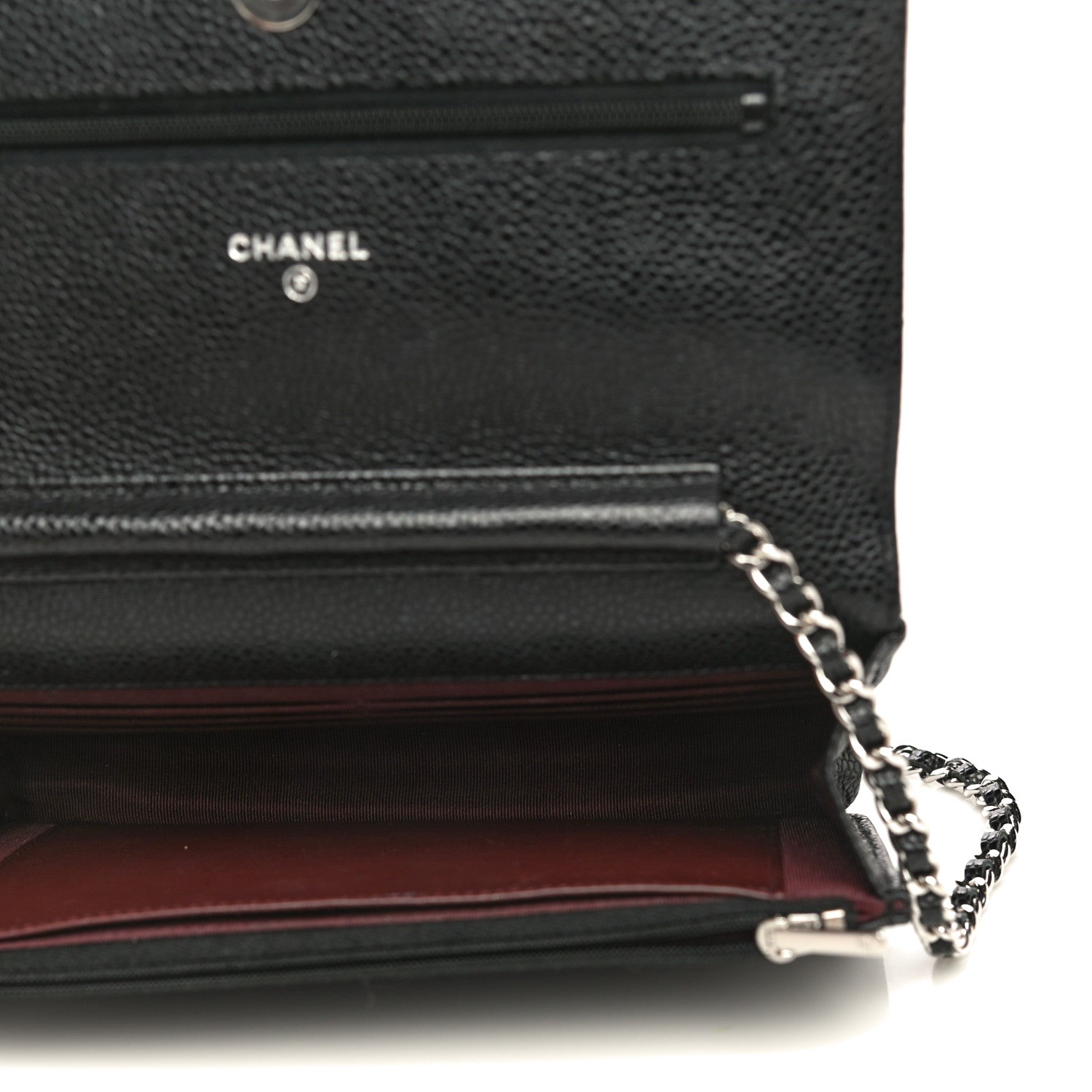 Chanel Caviar Quilted Wallet On Chain WOC Black 5 of 12