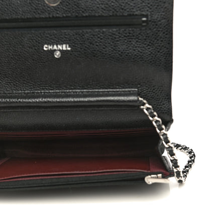 Chanel Caviar Quilted Wallet On Chain WOC Black 5 of 12