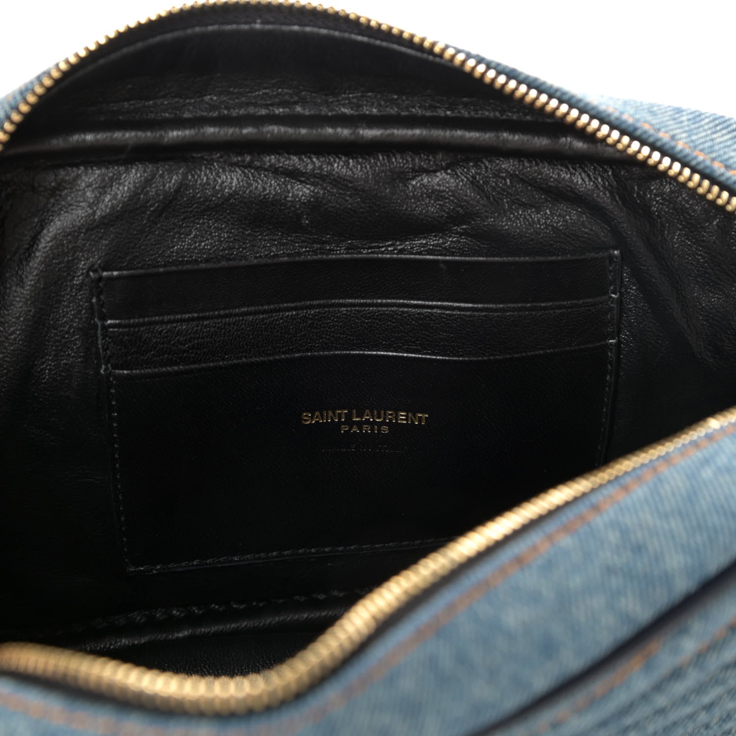 Saint Laurent Denim Matelasse Monogram Mini Lou Camera Bag California Blue 6 of 9