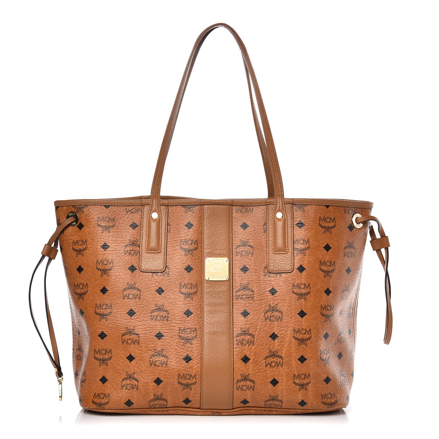 Visetos Medium Liz Reversible Shopper Tote Cognac