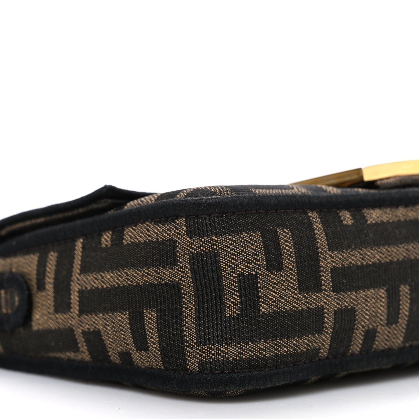 Fabric Jacquard FF 1974 Mini Baguette Tobacco Moro Black