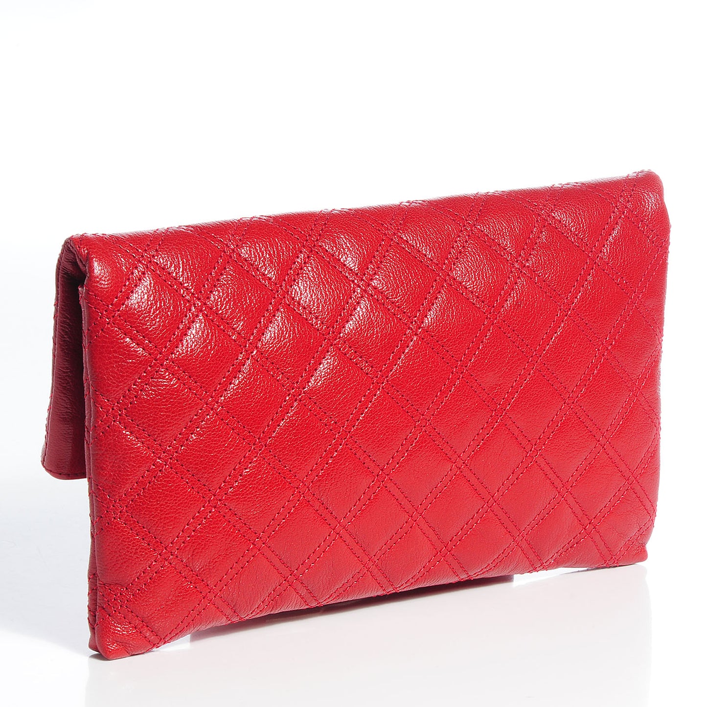 Lambskin Quilted Large Baroque Eugenie Clutch Red
