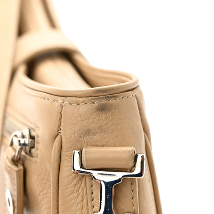 Christian Dior Calfskin Logo Charm Shoulder Bag Beige 14 of 14