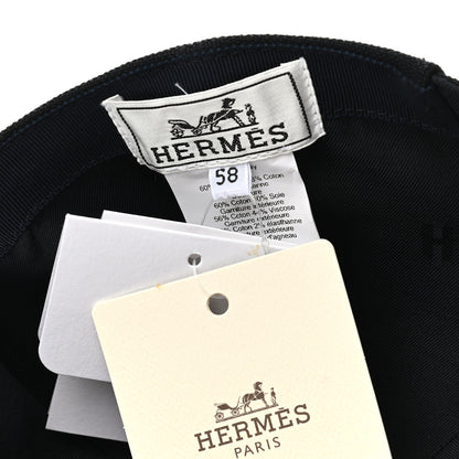 Hermes Cotton Tess Pop Cap 58 Bleu Minuit Marine 8 of 9