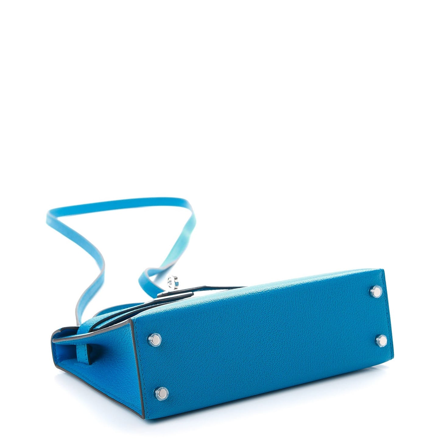 Chevre Mysore Mini Kelly Sellier 20 Bleu Zanzibar