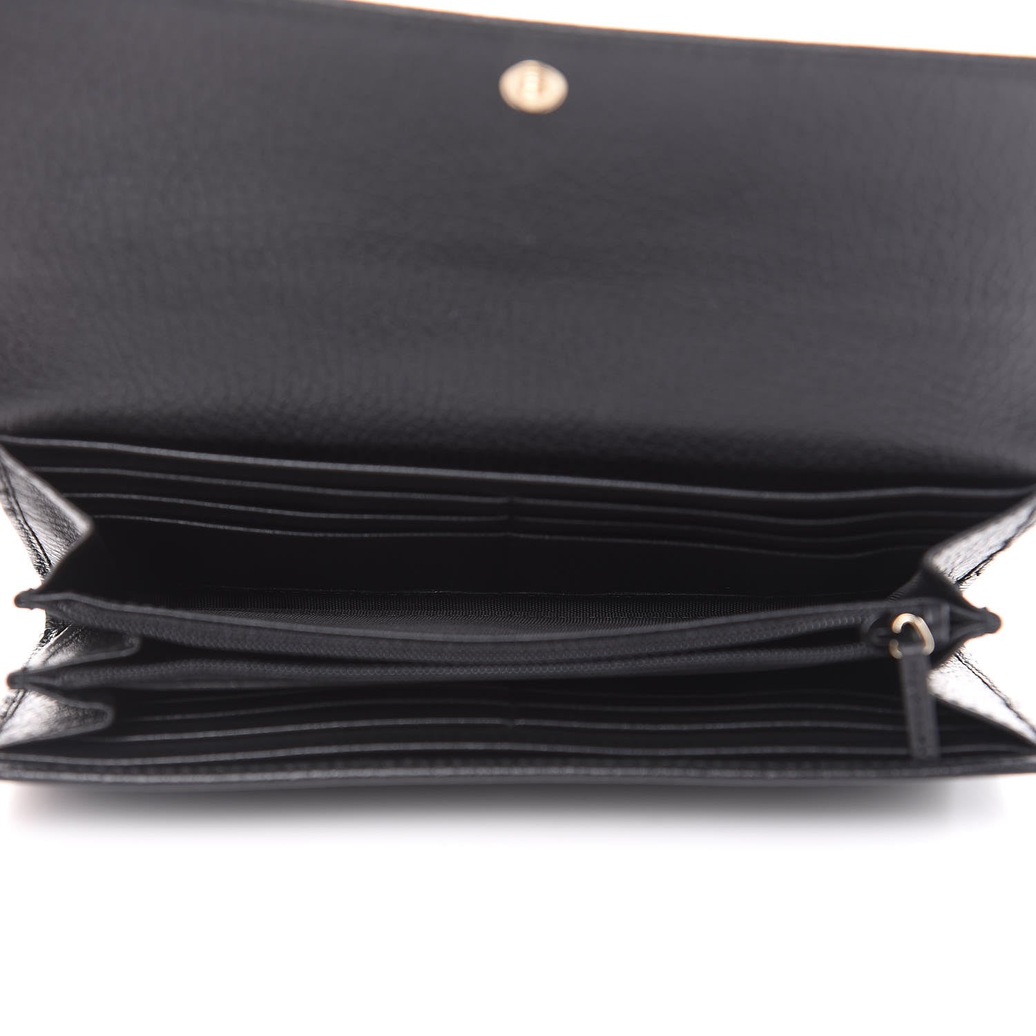 Gucci Dollar Calfskin Swing Continental Wallet Black 5 of 10