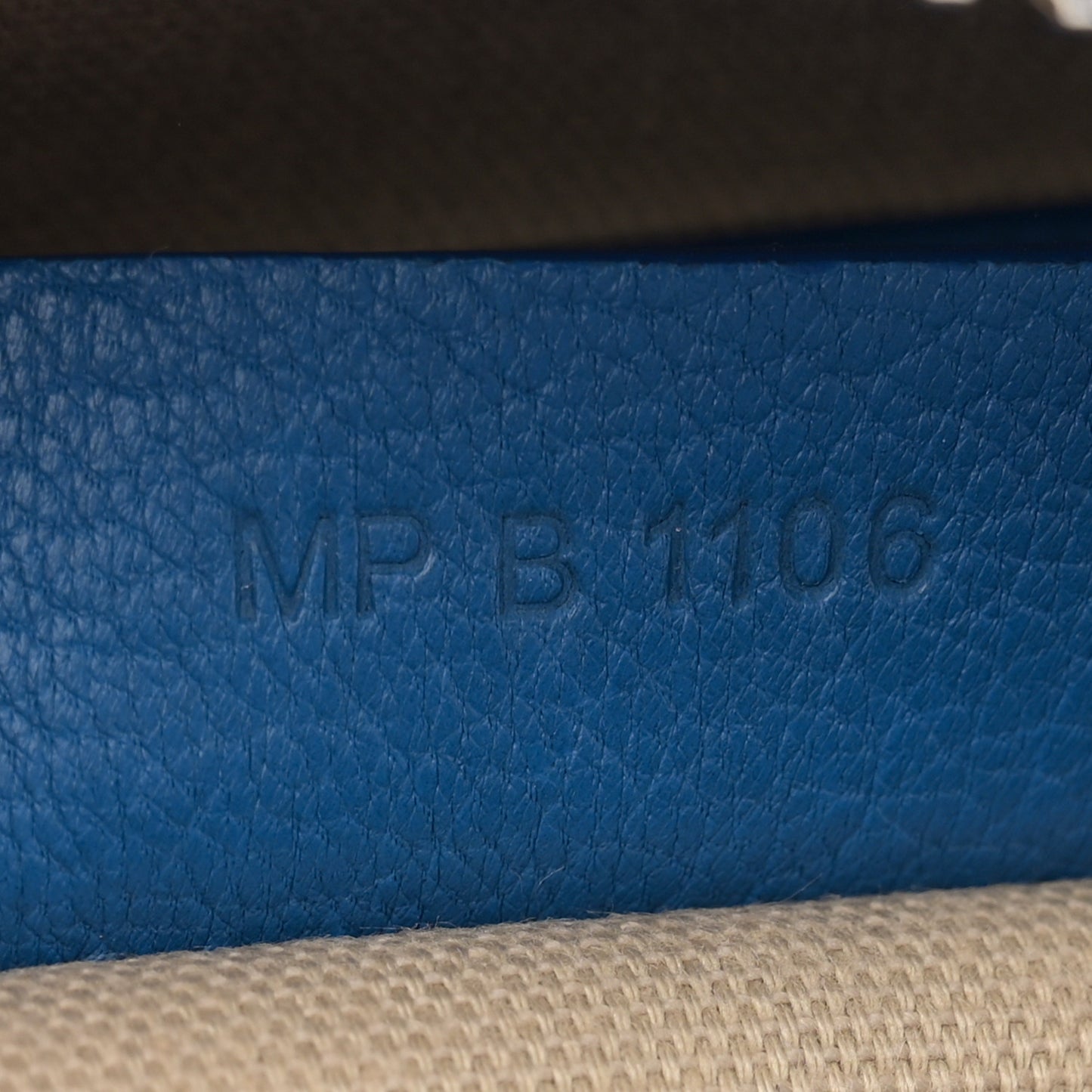 Sugar Goatskin Mini Antigona Indigo Blue