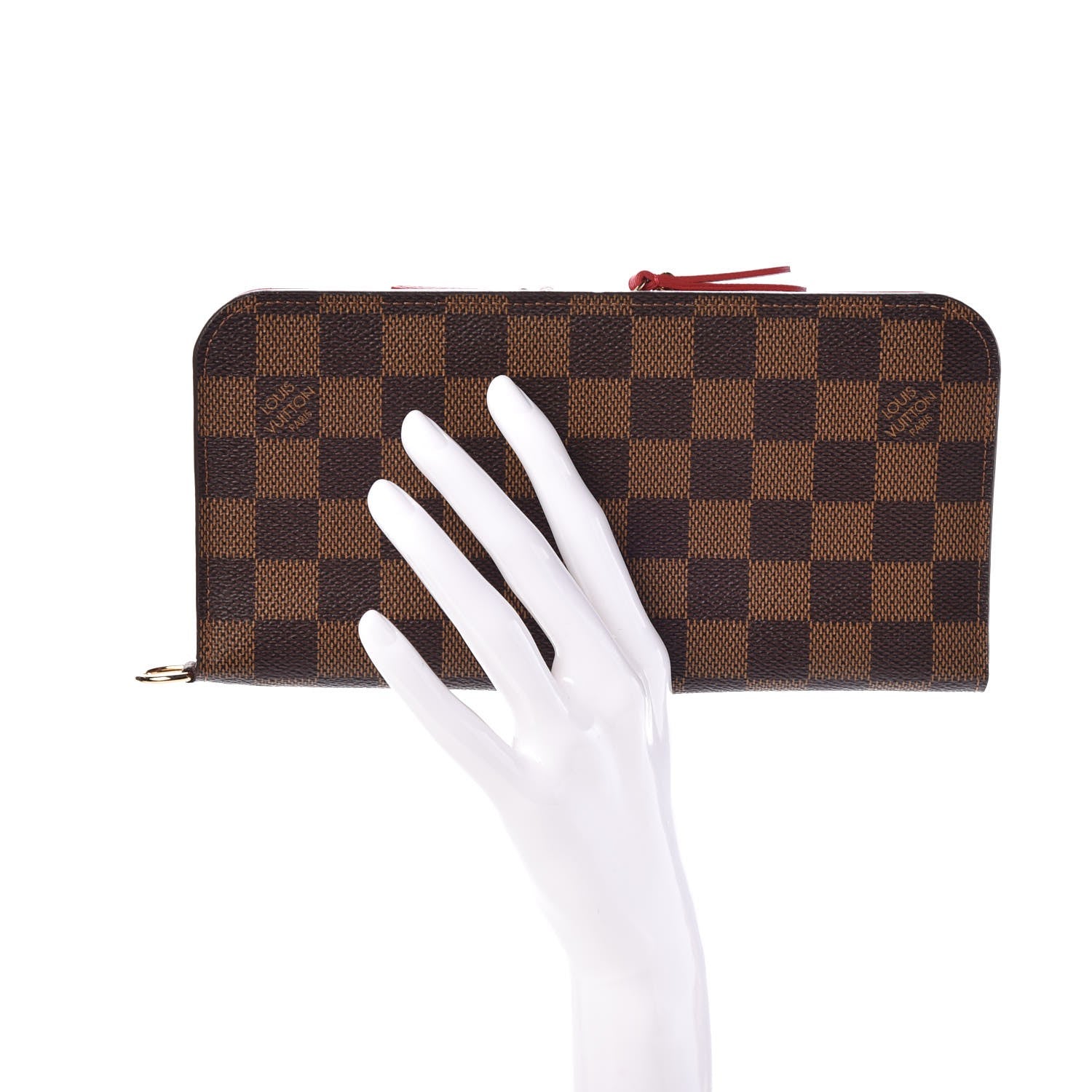 Louis Vuitton Damier Ebene Insolite Wallet Red 2 of 8