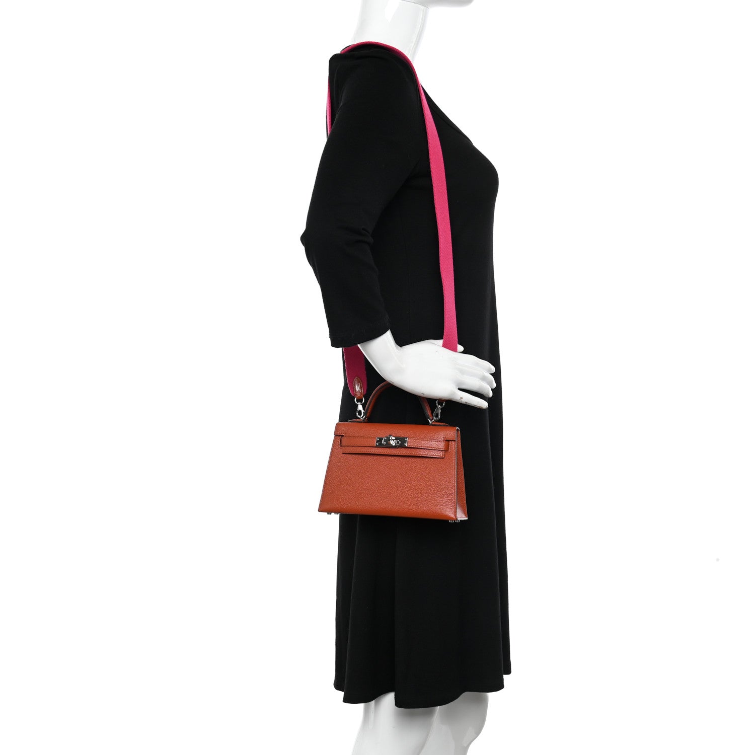 Hermes Chevre Mysore Mini Kelly Sellier 20 Cuivre Rose Mexico 2 of 11