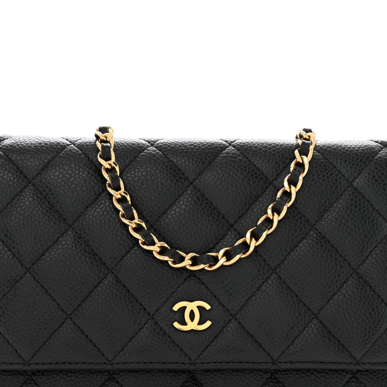 Chanel Caviar Quilted Wallet On Chain WOC Black 9 of 12