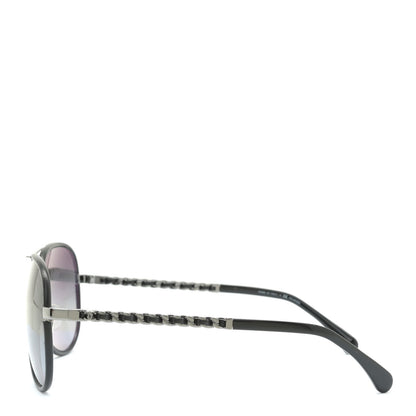Chanel Polarized Pilot Winter Sunglasses 4219-Q Black 3 of 7