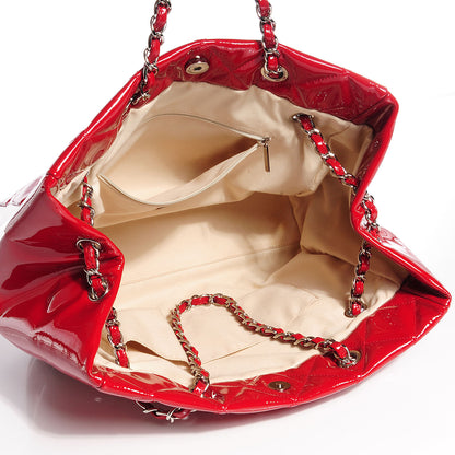 Chanel Patent Large Cells Tote Red 5 of 7