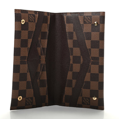 Louis Vuitton Damier Ebene Long Origami Wallet 6 of 8