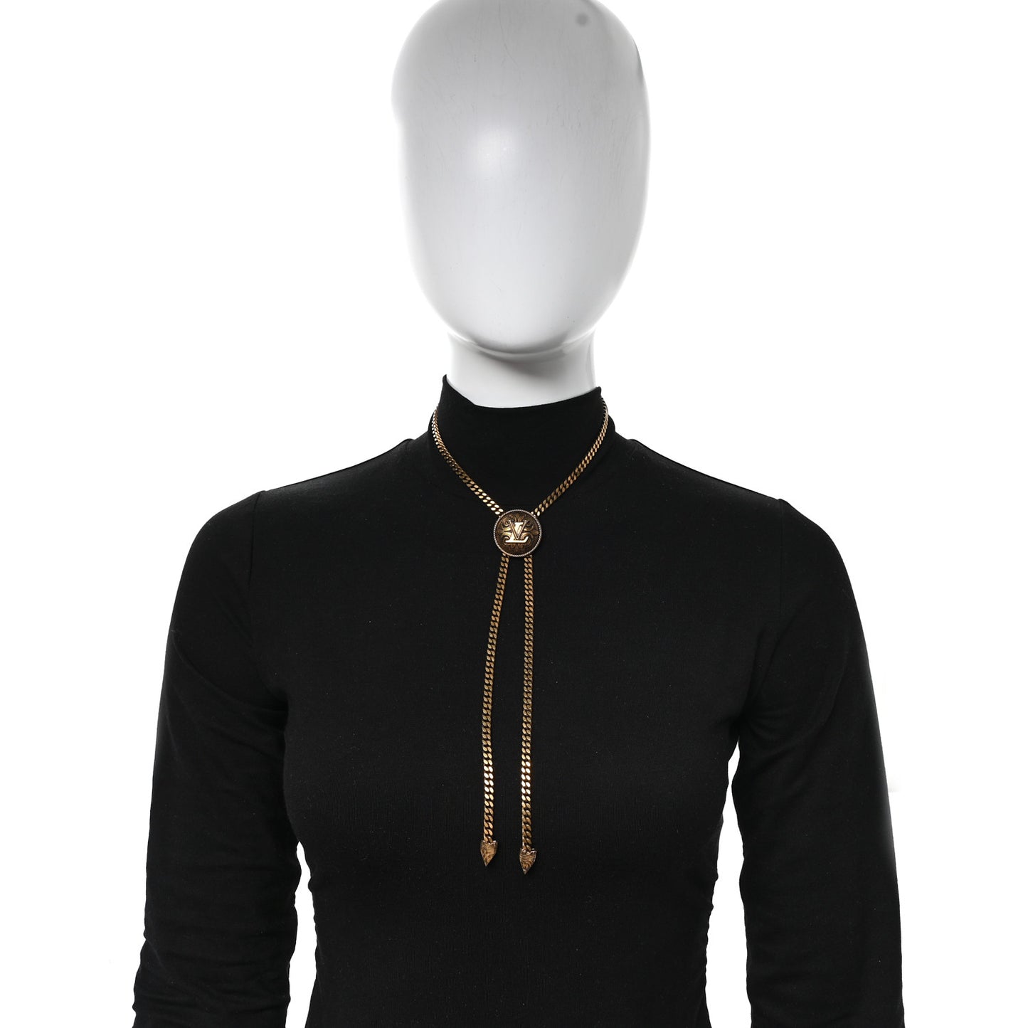 Metal LV Bolo Tie Gold