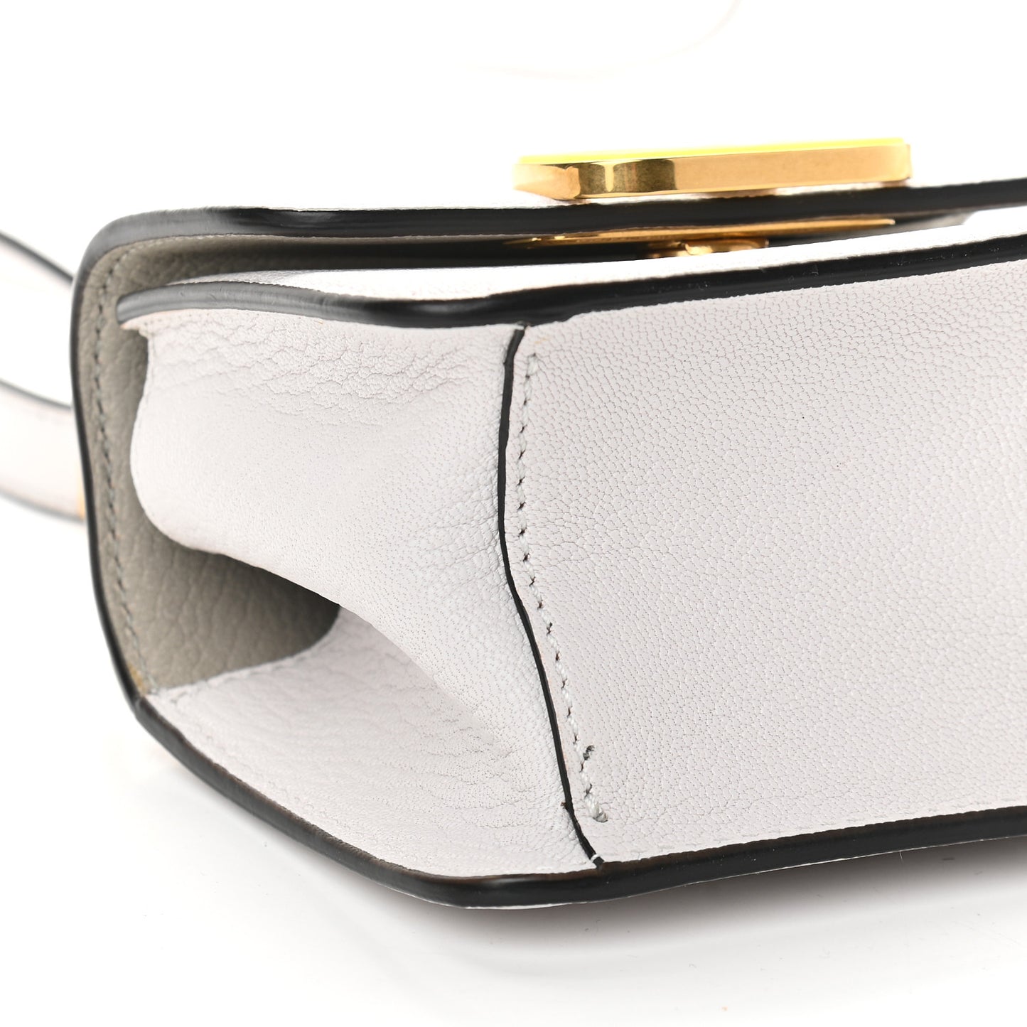 Goatskin Micro VSling Shoulder Bag White