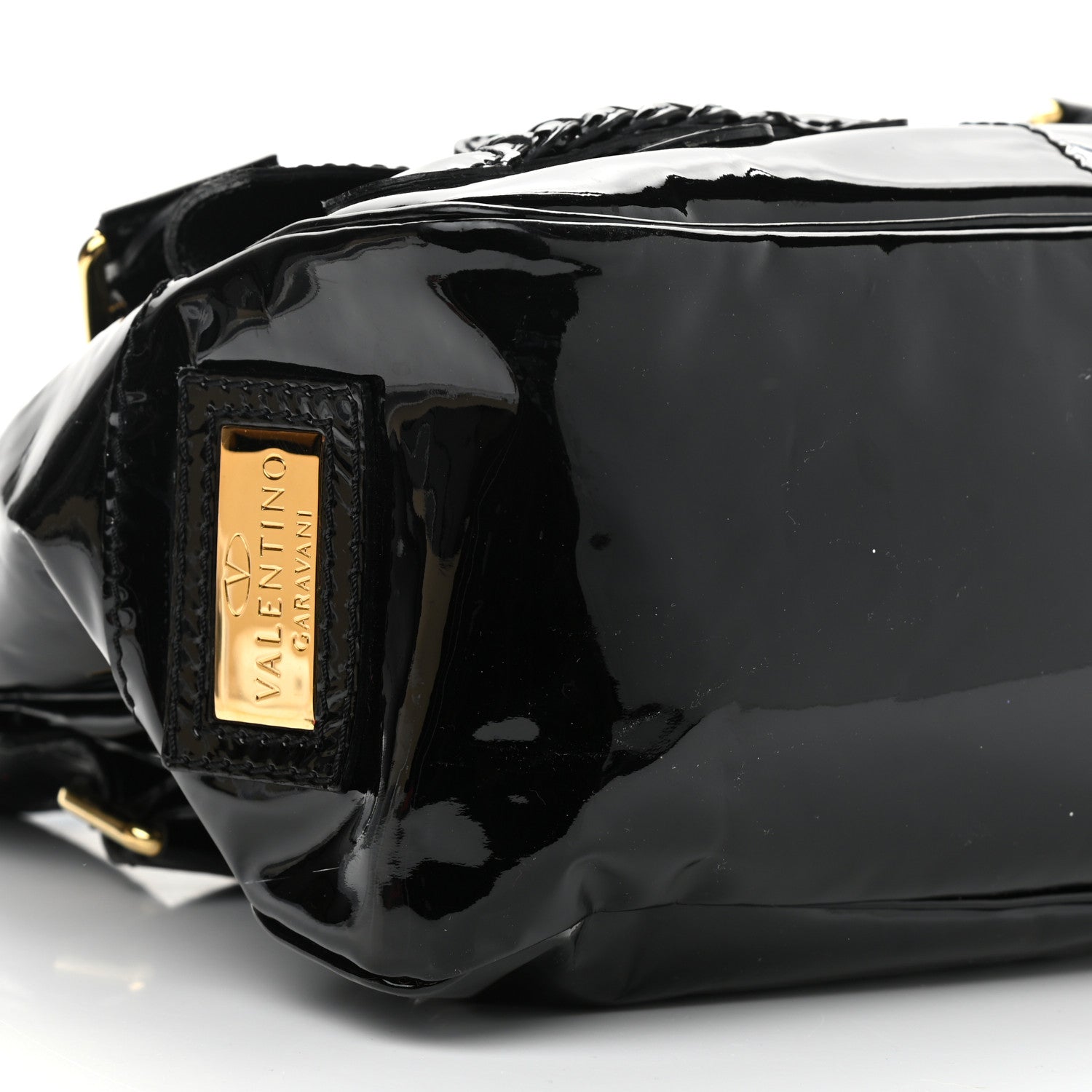 Valentino Garavani Patent Large Histoire Black 9 of 12