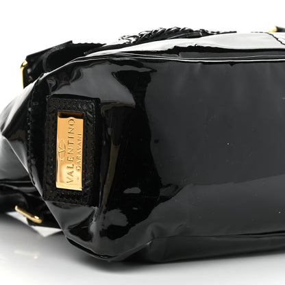 Valentino Garavani Patent Large Histoire Black 9 of 12