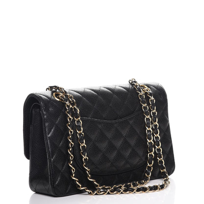 Chanel Caviar Quilted Medium Double Flap Black 3 of 8