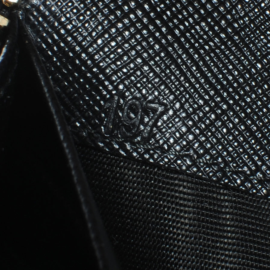 Prada Saffiano Metal Zip Around Wallet Nero Black 8 of 8