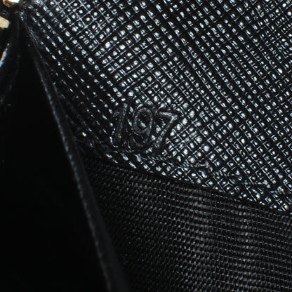 Prada Saffiano Metal Zip Around Wallet Nero Black 8 of 8