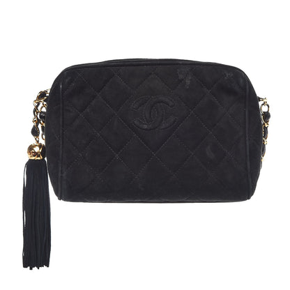 Chanel Suede Quilted Camera Case Crossbody Bag Black 1 of 12