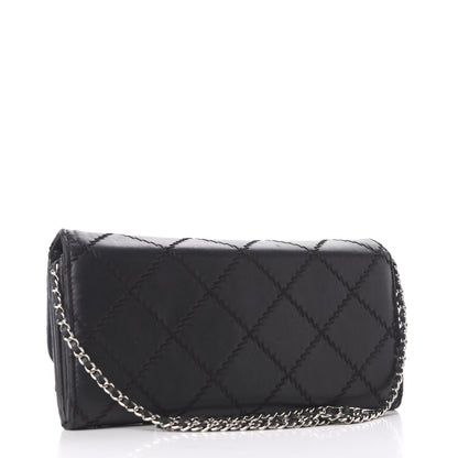 Chanel Lambskin Ultimate Stitch Clutch Flap Black 2 of 10