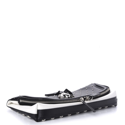 Alexander McQueen Calfskin Studded Padlock Skull Clutch Black 4 of 13