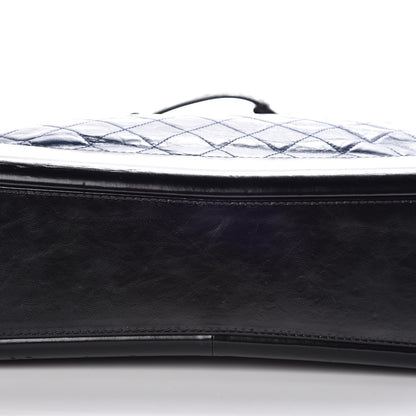 Chanel Aged Calfskin Quilted Large Gabrielle Shopping Tote Navy Black 11 of 11