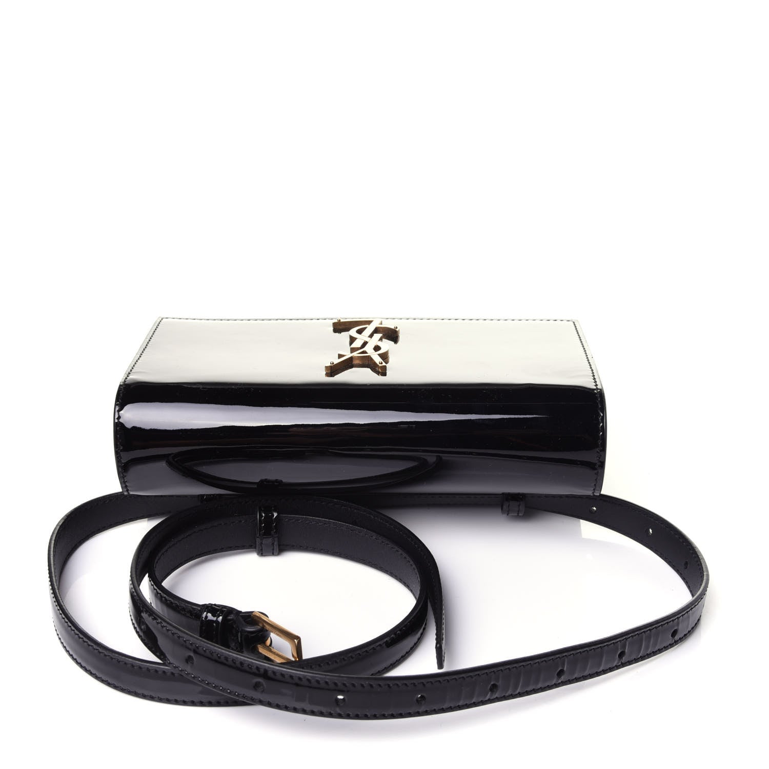 Saint Laurent Patent Monogram Kate Belt Bag Black 9 of 11