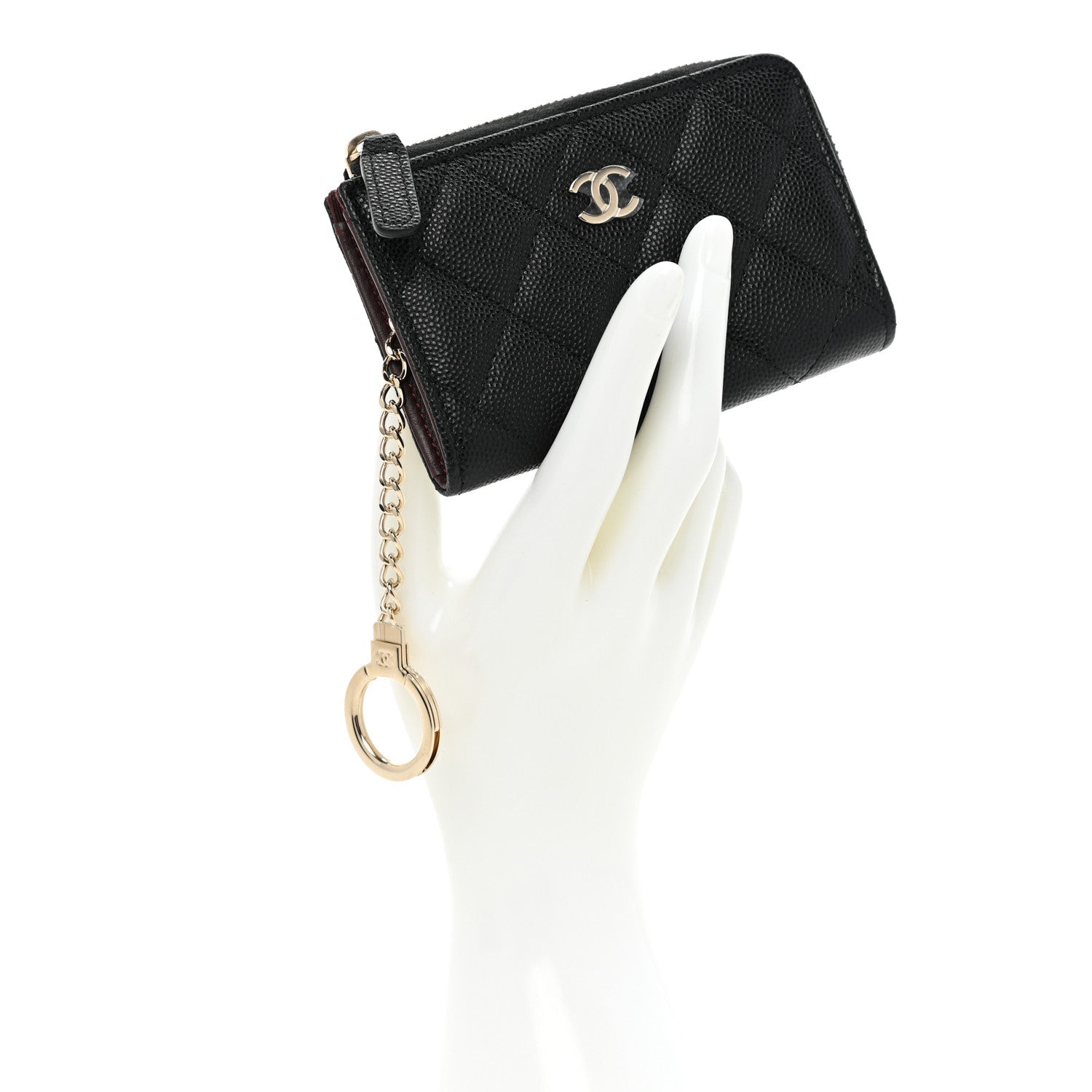 Chanel Caviar Quilted Key Holder Case Black 2 of 10