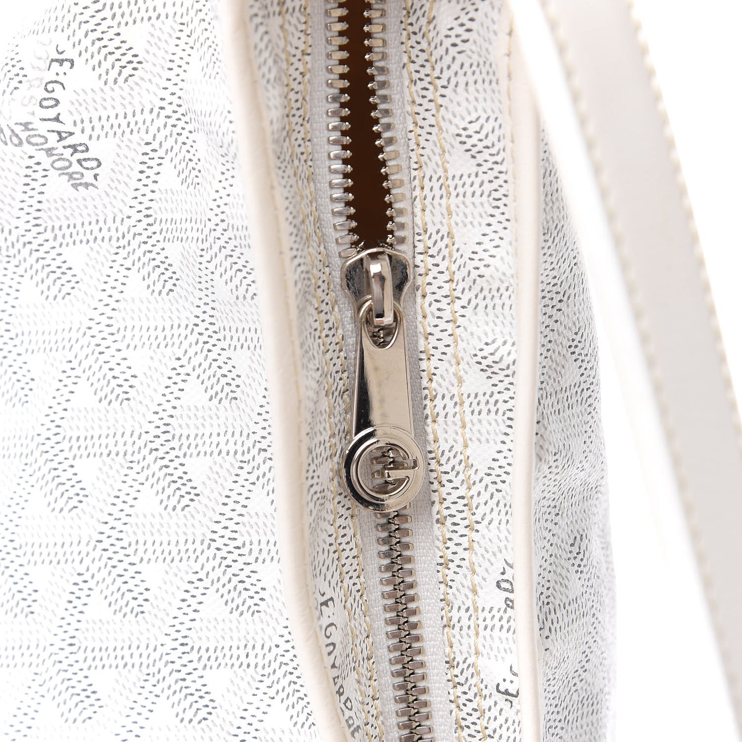 Goyardine Fidji Zip Hobo White