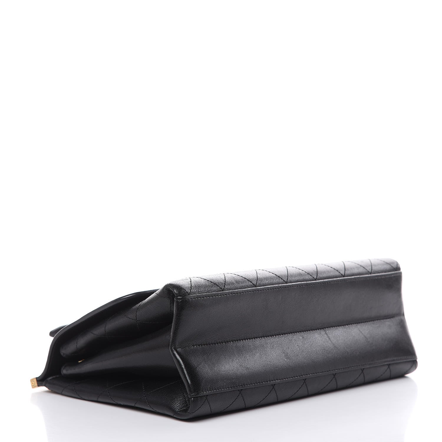 Chanel Lambskin Stitched Medium Coco Luxe Handle Flap Black 4 of 14